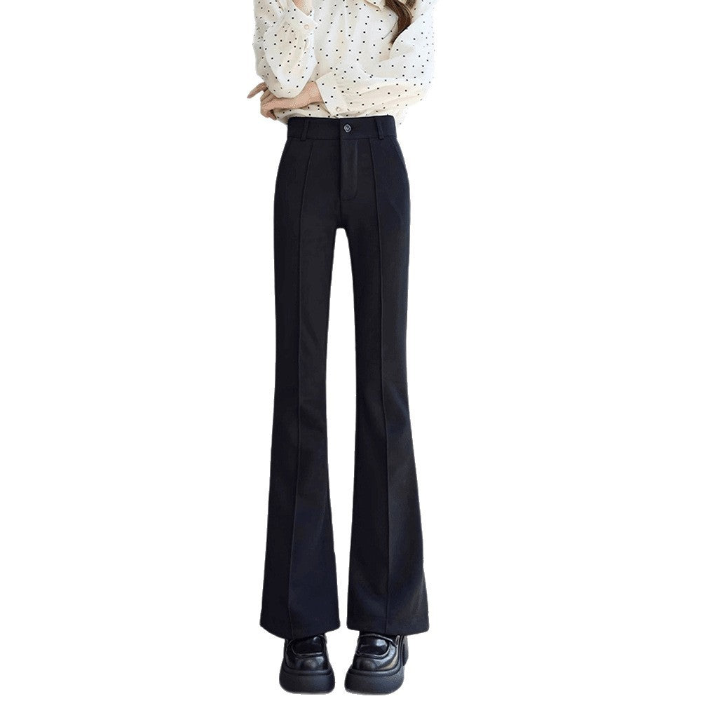 Slimming Draping Elastic Casual Suit Pants