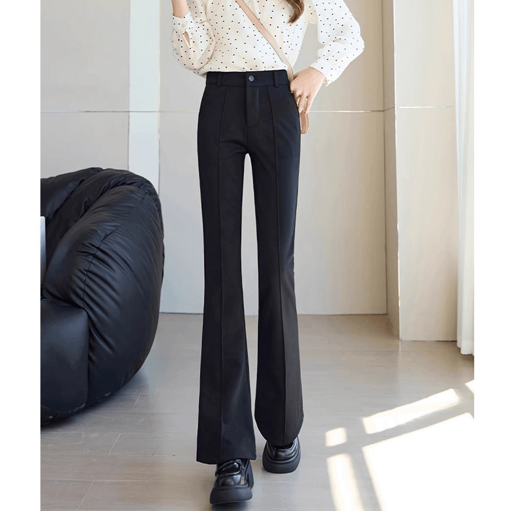 Slimming Draping Elastic Casual Suit Pants