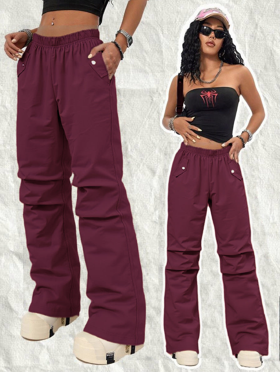 American Overalls Y2g Outdoor Solid Color Casual Pants