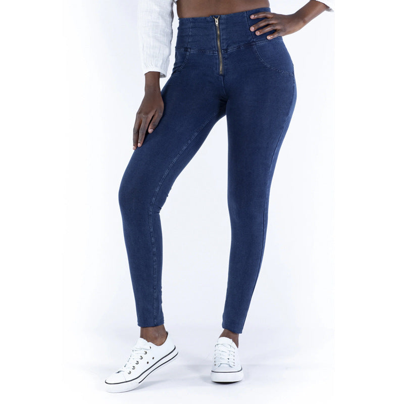 Jeans Sports Leggings Women'S High Waist Hip Body Pants Summer Dance Yoga Fitness Pants