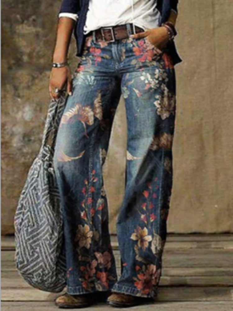 Plus Size Women's Casual Pants Thin Wide Leg Pants