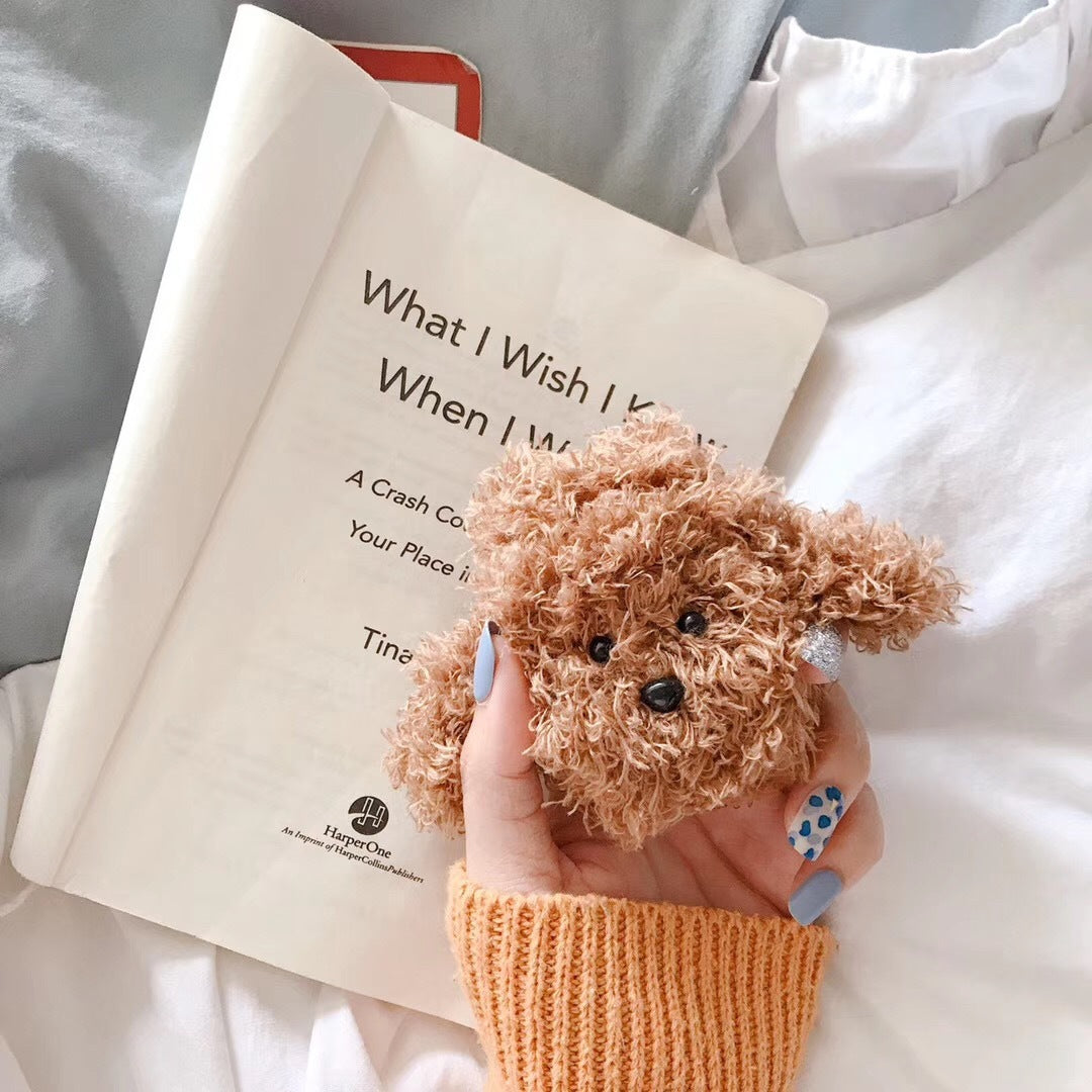 Plush Teddy Dog Cover Wireless Bluetooth Headset