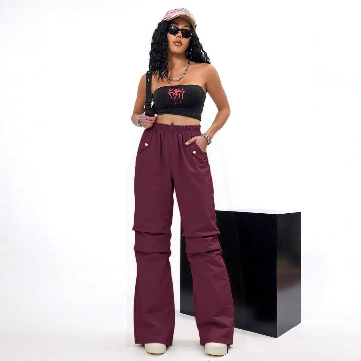 American Overalls Y2g Outdoor Solid Color Casual Pants