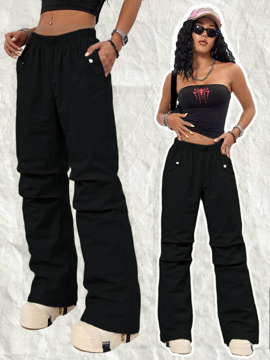 American Overalls Y2g Outdoor Solid Color Casual Pants
