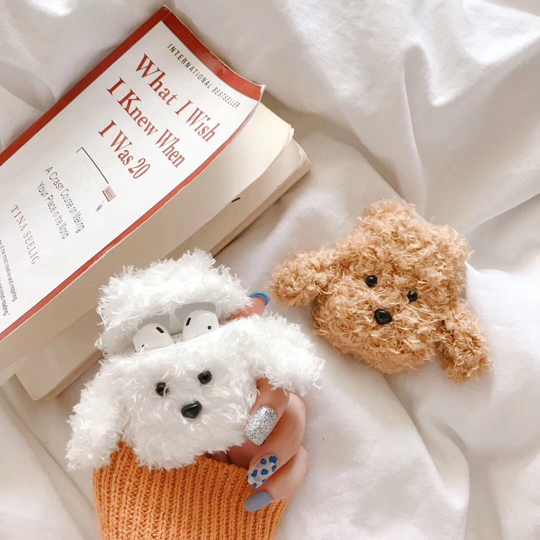 Plush Teddy Dog Cover Wireless Bluetooth Headset