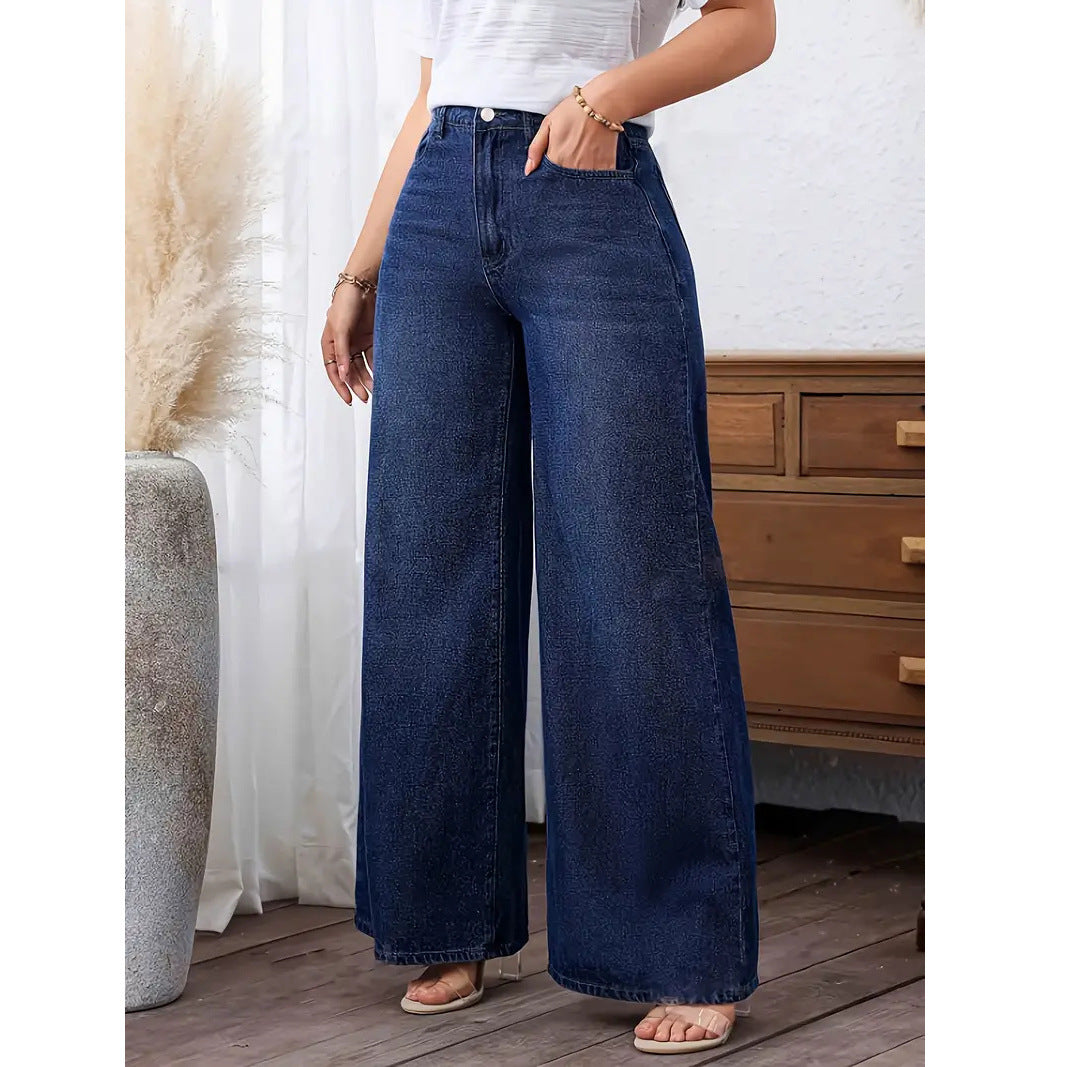 Straight-leg Pants Casual Stretch Jeans