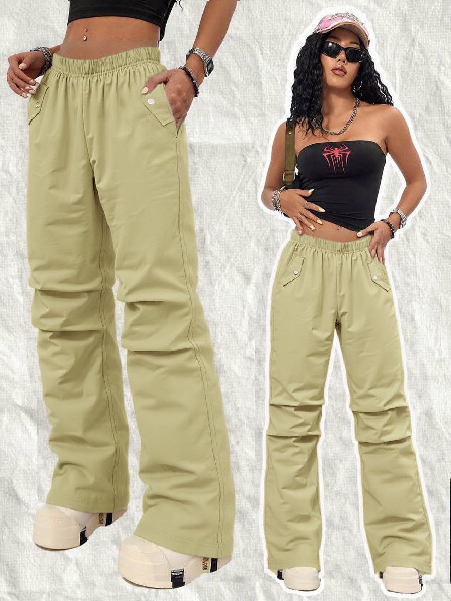 American Overalls Y2g Outdoor Solid Color Casual Pants