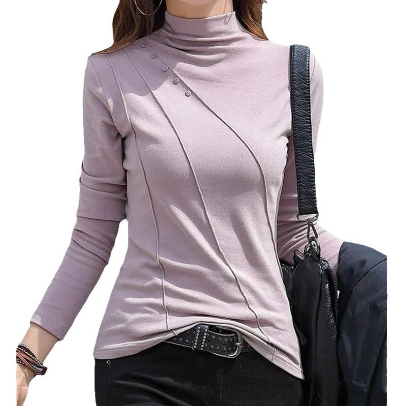 Dralon Bottoming Shirt Slim Fit Warm Top Women's Slim-fit Long Sleeve