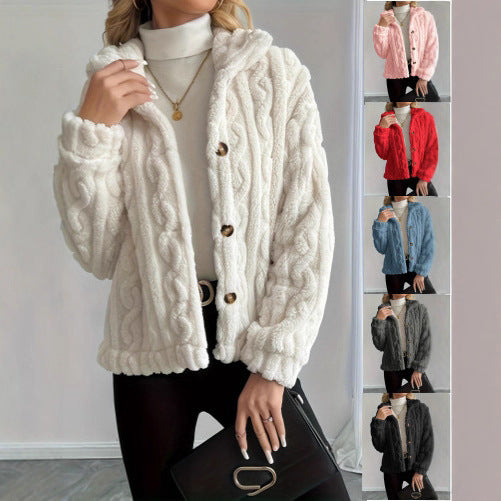 Fashion Plush Warm Women's Jacket Top