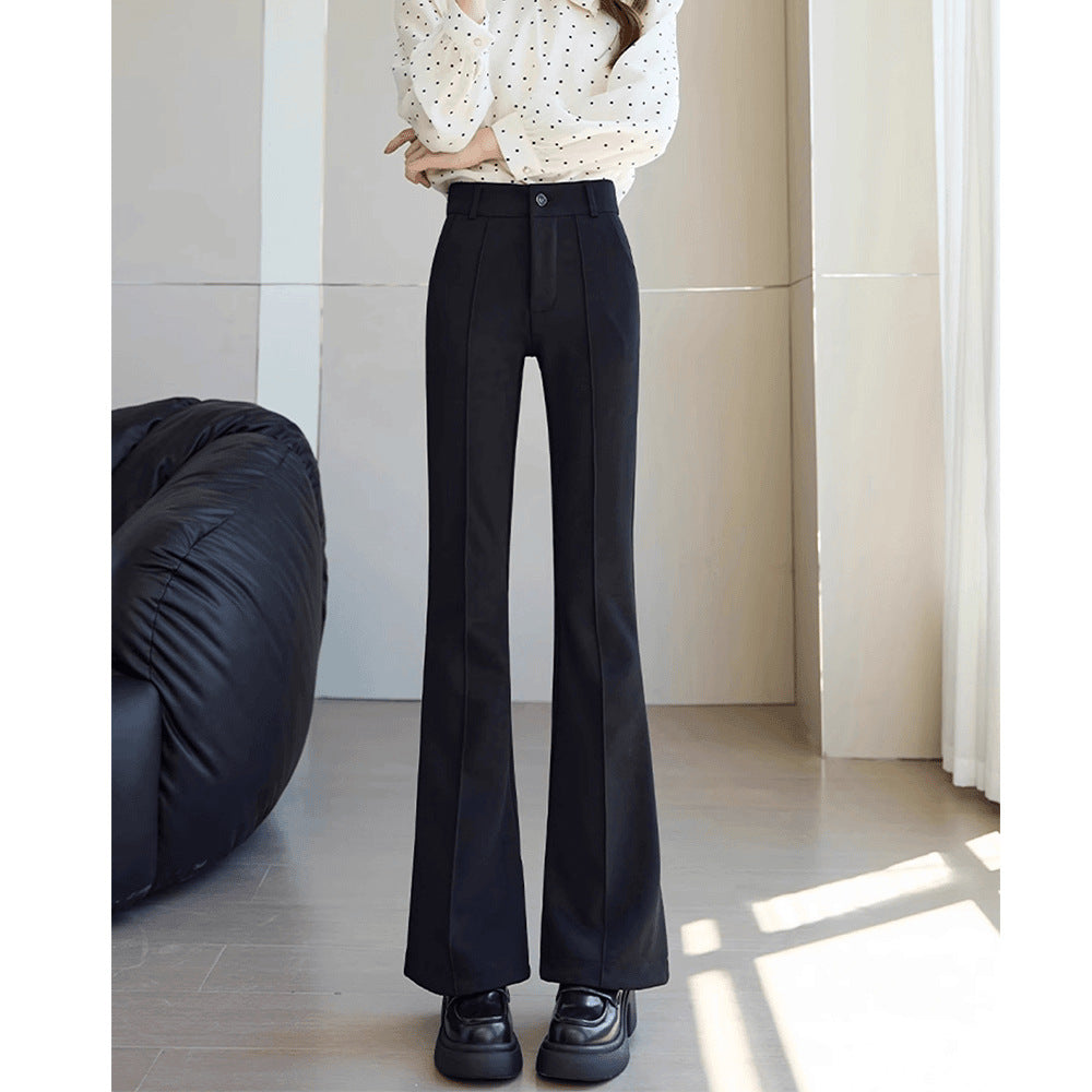 Slimming Draping Elastic Casual Suit Pants