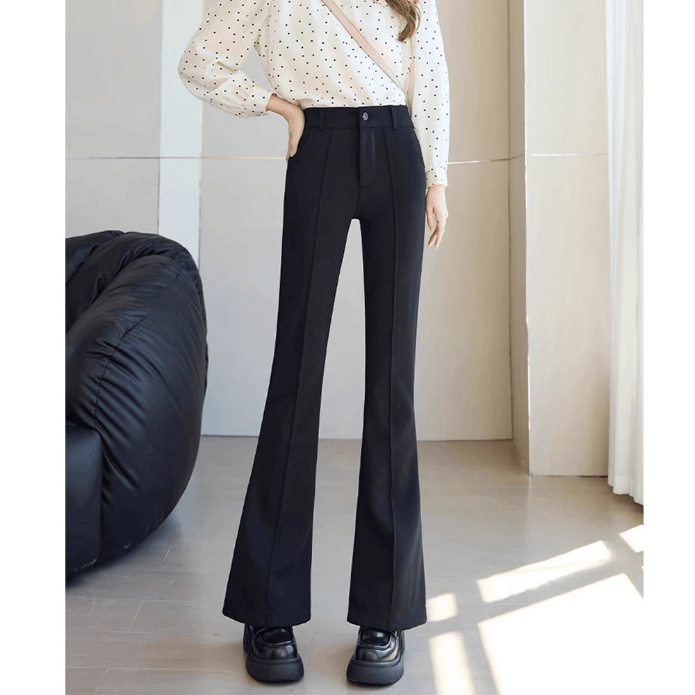 Slimming Draping Elastic Casual Suit Pants