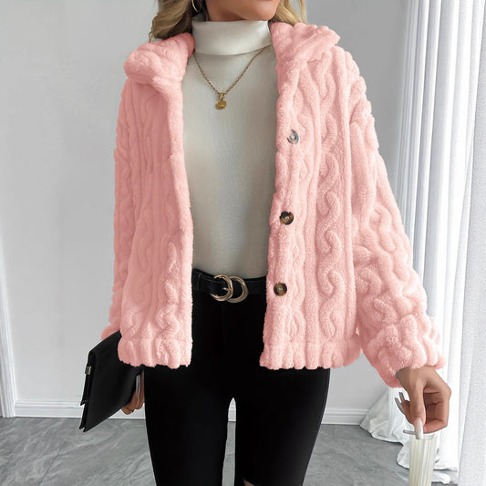 Fashion Plush Warm Women's Jacket Top