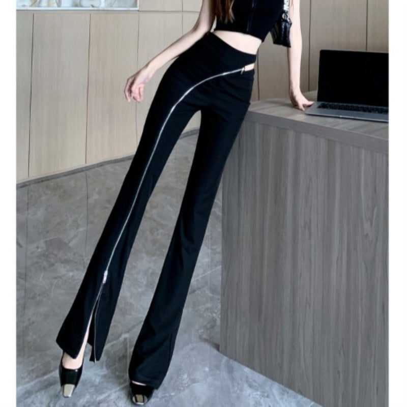 High Waist Flared Pants Hong Kong Style Suit Pants Sexy Trousers