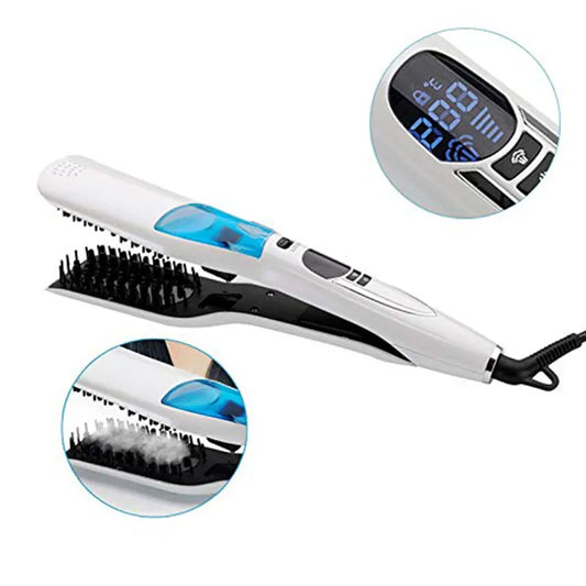 Hair 2 IN 1 Steam Straightener Brush