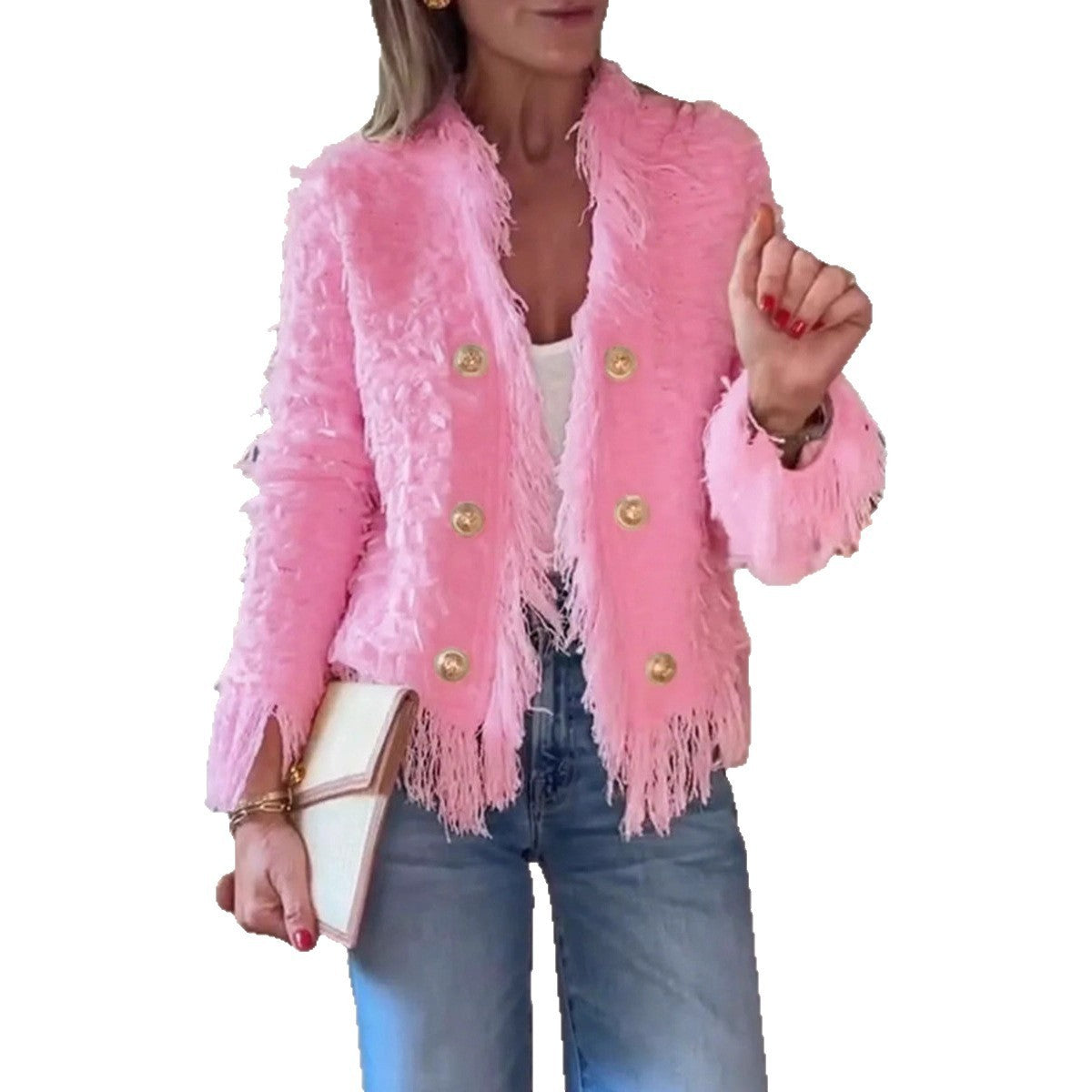 European And American Fashion Elegant Niche Tassel Jacket Women