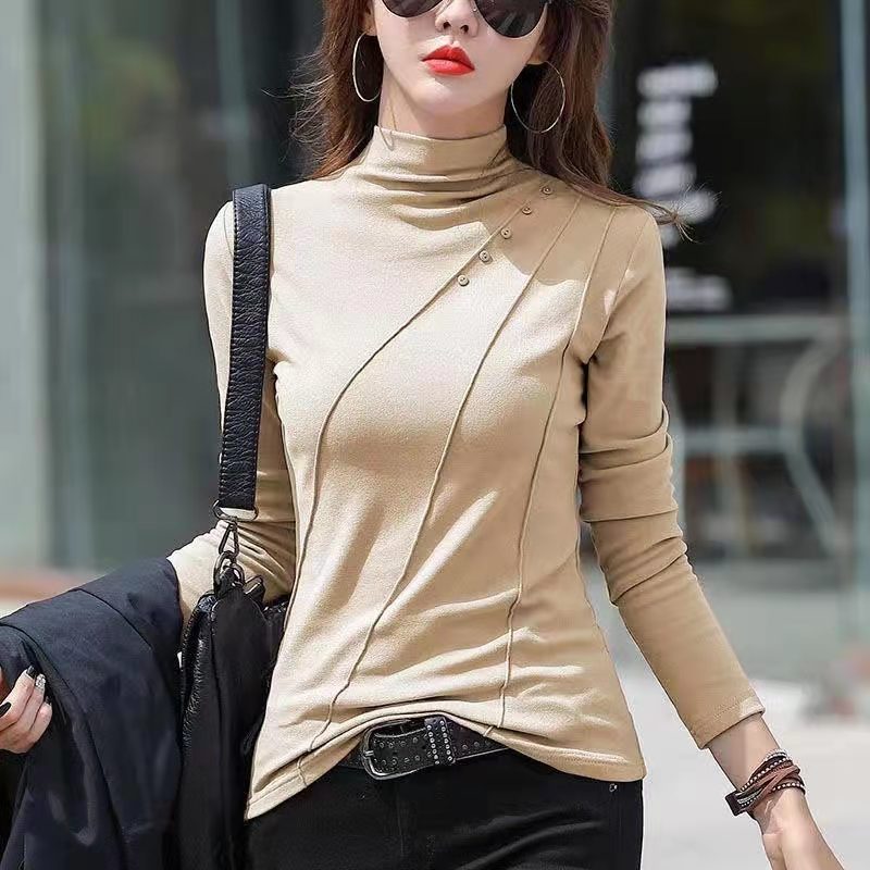 Dralon Bottoming Shirt Slim Fit Warm Top Women's Slim-fit Long Sleeve