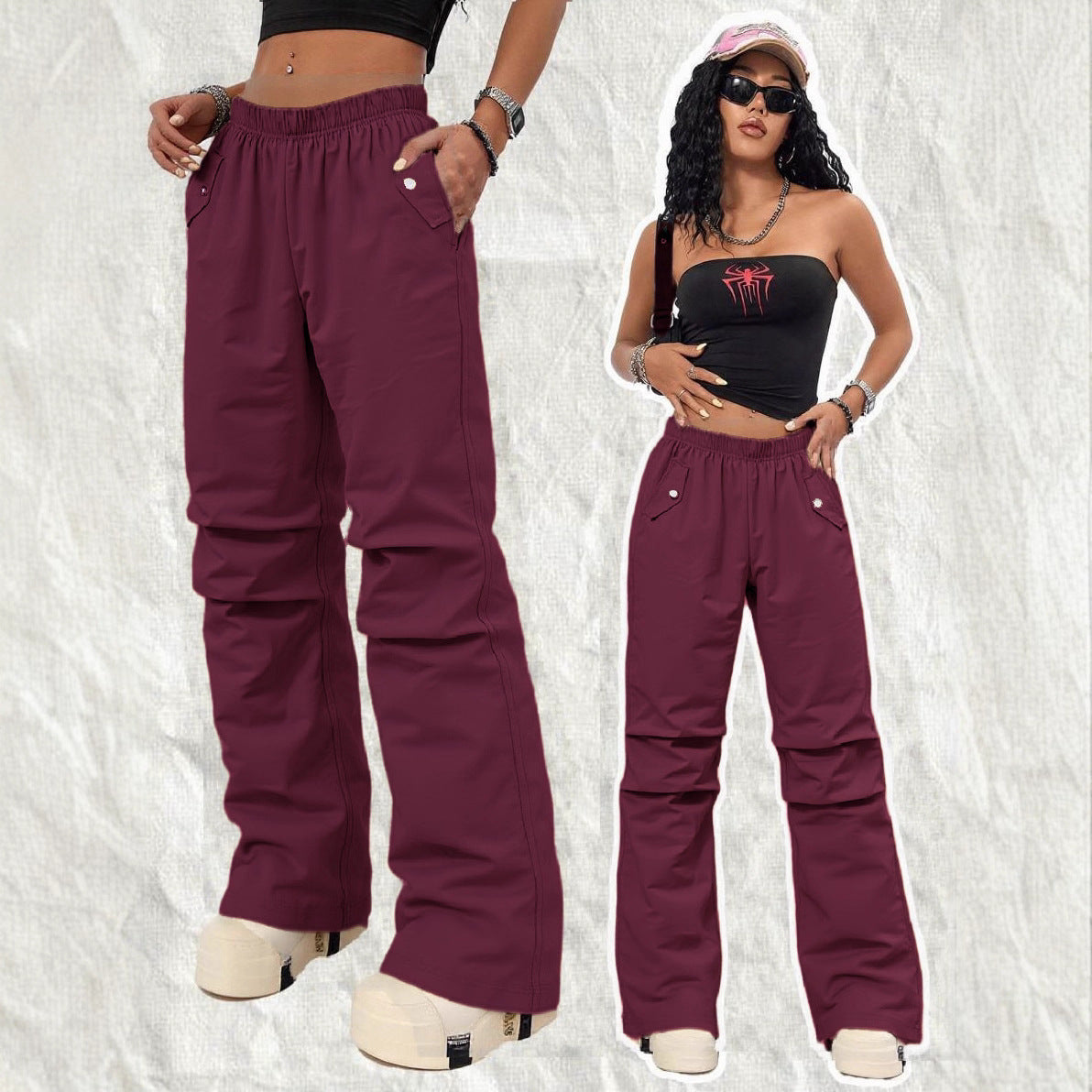 American Overalls Y2g Outdoor Solid Color Casual Pants