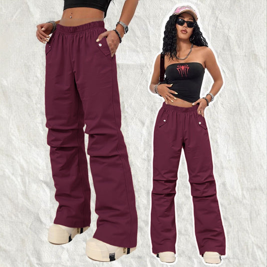 American Overalls Y2g Outdoor Solid Color Casual Pants