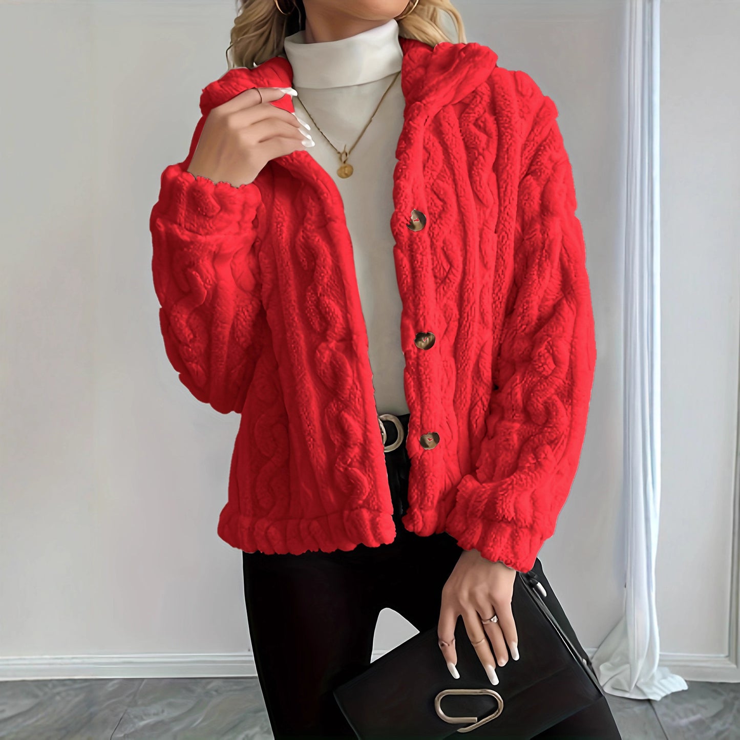 Fashion Plush Warm Women's Jacket Top