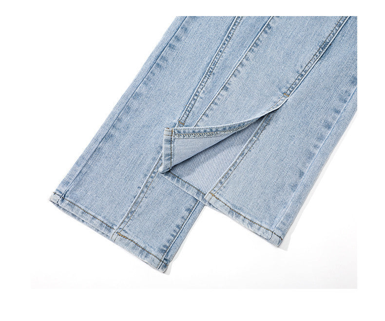 Jeans Women's High Waisted Wide-legged Micro-horn Mopping Pants