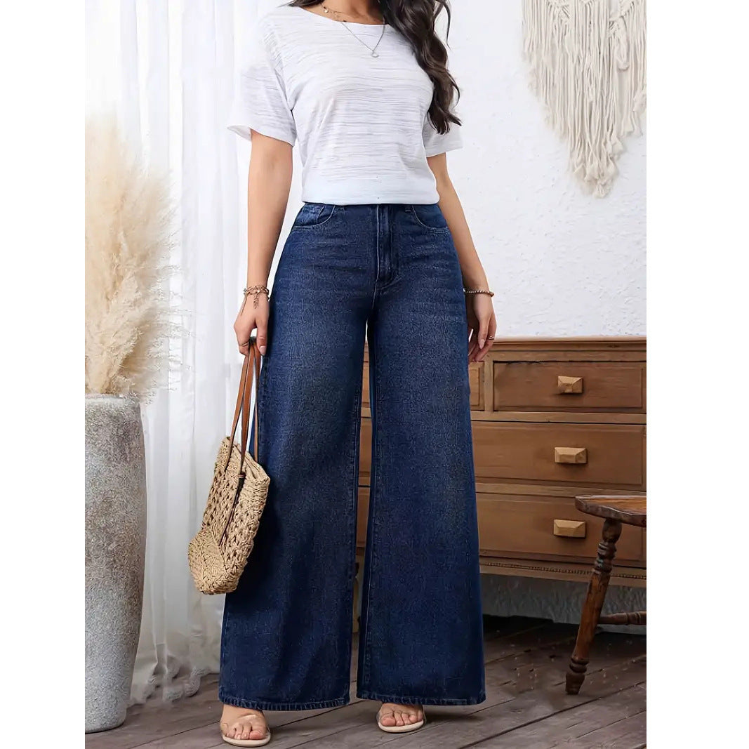 Straight-leg Pants Casual Stretch Jeans