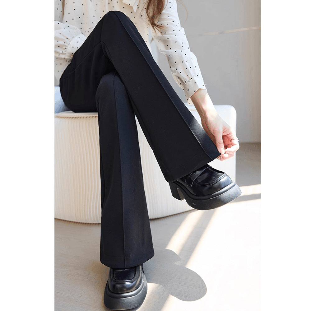 Slimming Draping Elastic Casual Suit Pants